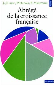 Cover of: Abrégé de la croissance française