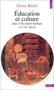 Cover of: Education et culture dans l'Occident barbare : VIe-VIIIe siècle