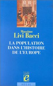 Cover of: La population dans l'histoire de l'Europe
