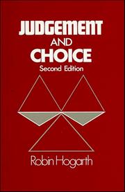 Judgement and choice : the psychology of decision