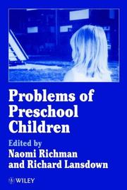 Cover of: Problems of preschool children by edited by Naomi Richman and Richard Lansdown.