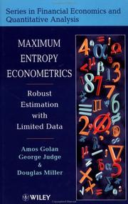 Maximum entropy econometrics : robust estimation with limited data