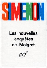 Les nouvelles enquêtes de Maigret by Georges Simenon