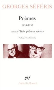 Cover of: Poèmes, 1933-1955
