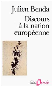 Cover of: Discours à la nation européenne