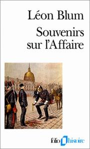 Cover of: Souvenirs Sur L'Affaire by Léon Blum