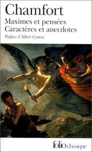 Cover of: Maximes et pensées: Caractères et anecdotes