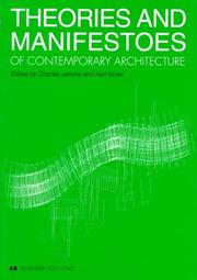 Cover of: Theories and Manifestoes of Contemporary Architecture