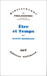 Cover of: Être et Temps by Martin Heidegger