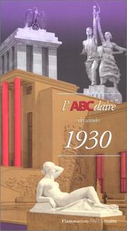 Cover of: L'ABCdaire des années 1930