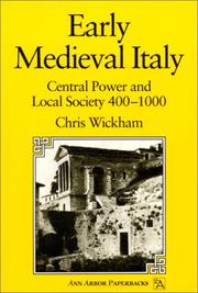 Cover of: Early Medieval Italy by Chris Wickham