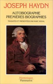 Cover of: Autobiographie premieres biographies