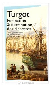 Cover of: Formation et distribution des richesses