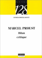 Cover of: Marcel Proust : Bilan critique