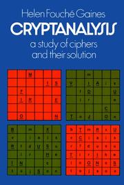Cover of: Cryptanalysis