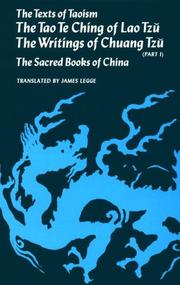 Cover of: The Texts of Taoism, Part I by James Legge