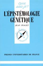 Cover of: L'Epistémologie génétique