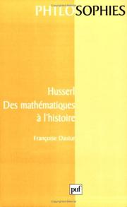 Cover of: Husserl, des mathématiques à l'histoire