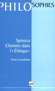 Cover of: Spinoza : Chemins dans l'"Ethique"