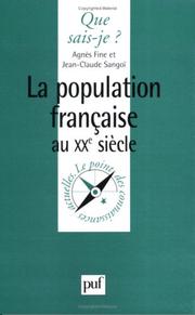 La Population Francaise Au 20th Century by Agnes Fine
