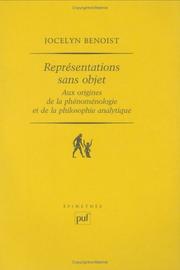 Représentations sans objet by J. Benoist