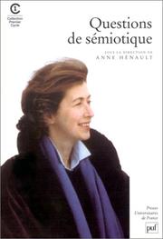 Cover of: Questions de sémiotique