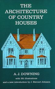 Cover of: The architecture of country houses