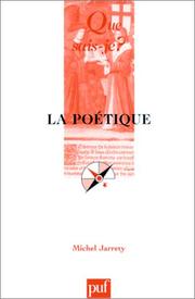 Cover of: La poétique