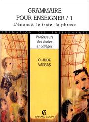 Cover of: Grammaire pour enseigner
