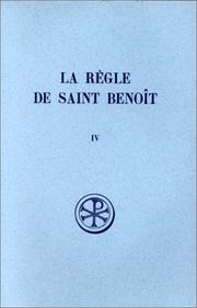Cover of: La règle de saint Benoît, tome 4