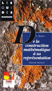 Cover of: De la construction mathématique à sa représentation en grande section