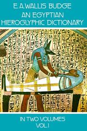 An Egyptian hieroglyphic dictionary by Ernest Alfred Wallis Budge
