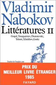 Cover of: Littératures, tome 2  by Vladimir Nabokov, Marie-Odile Fortier-Masek