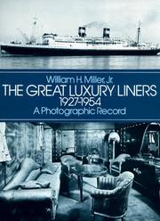 Cover of: The Great luxury liners, 1927-1954: a photographic record