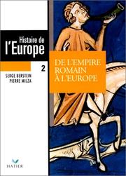 Cover of: Histoire de l'Europe, tome 2 : De l'empire Romain à l'Europe