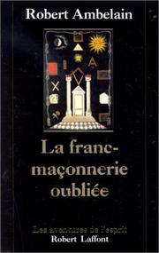 Cover of: La Franc-maçonnerie oubliée