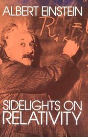 Cover of: Sidelights on relativity