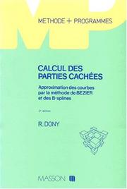 Calcul des parties cachées by Robert Dony