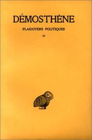 Cover of: Plaidoyers politiques, tome 3 : Sur les forfaitures de l'Ambassade