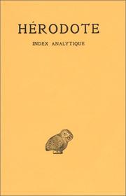 Cover of: Histoires : Index analytique des 9 livres
