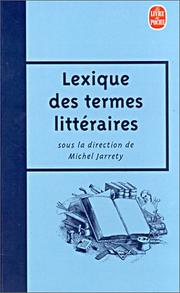 Cover of: Lexique des termes littéraires