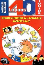 Cover of: Anglais, 40 leçons junior