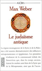 Cover of: Le Judaïsme antique by Max Weber