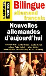 Cover of: Nouvelles allemandes d'aujourd'hui by Johann Peter Hebel, Alain Lance, Reiner Müller