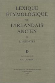 Lexique étymologique de l'irlandais ancien