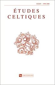 Cover of: Etudes celtiques : XXXIV - 1998-2000