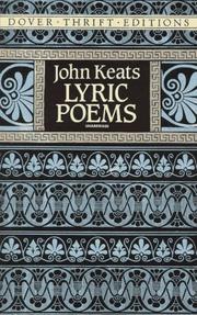 Cover of: Lyric poems by John Keats