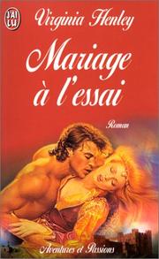 Cover of: Mariage a l'essai