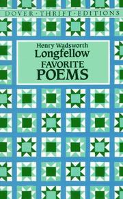 Cover of: Favorite poems by Henry Wadsworth Longfellow