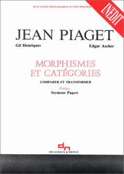 Cover of: Morphismes et catégories
